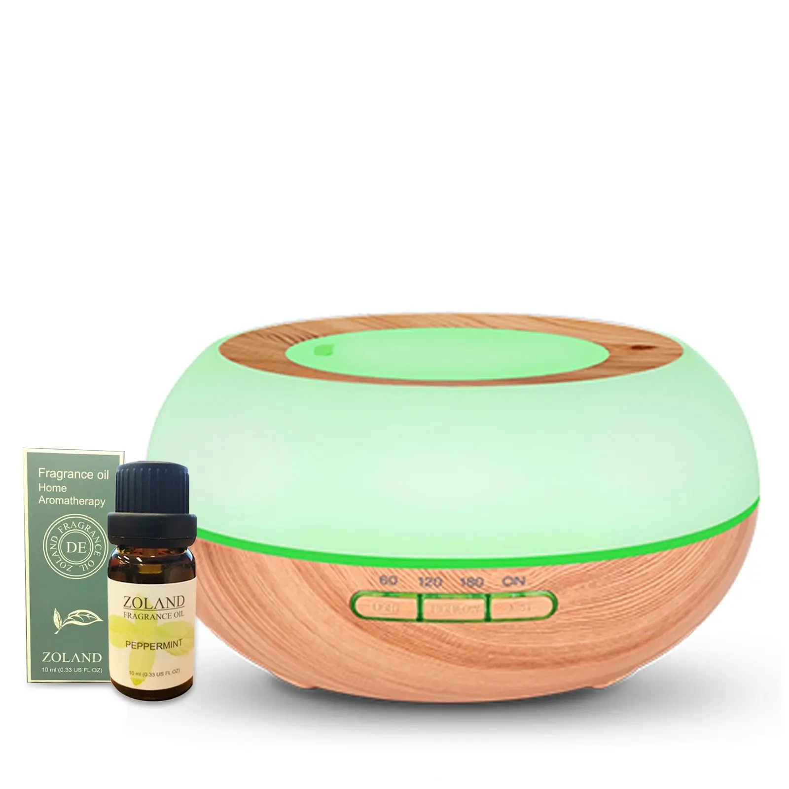 TODO 300Ml Humidifier Aromatherapy Diffuser Ultrasonic 7 Colour Led + Essential Oil - White