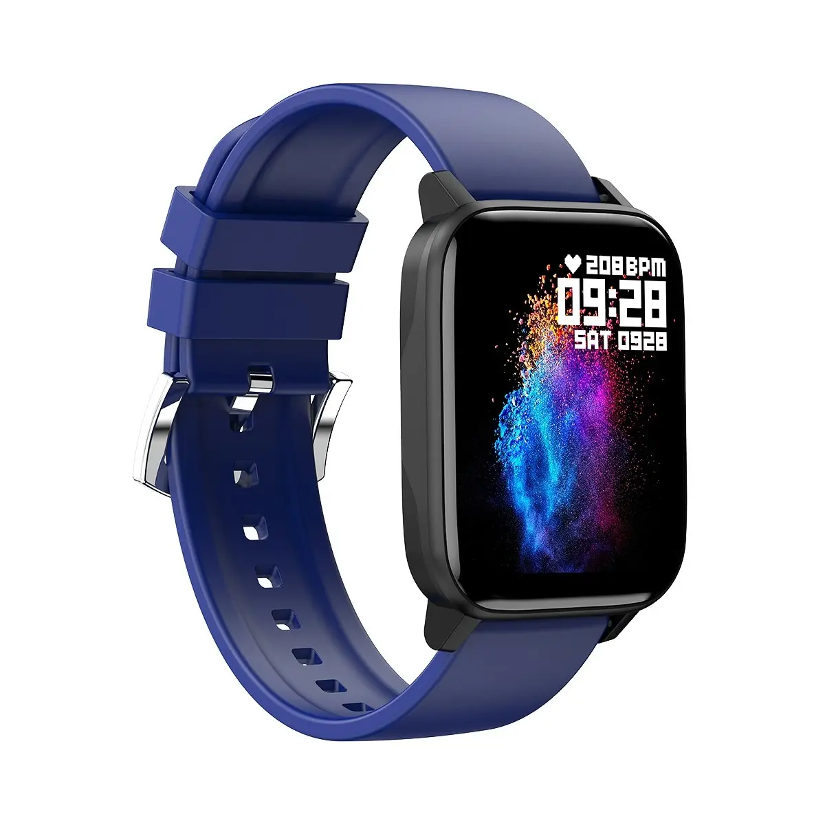 TODO Bluetooth Smart Watch 1.69" TFT Monitor Heart Rate Blood Pressure - Blue