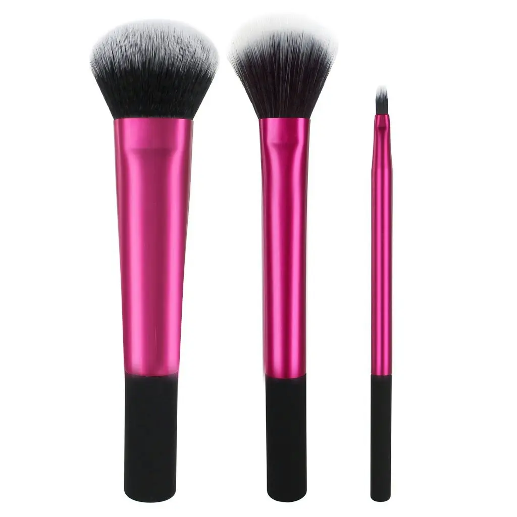 3 Pc Cheek Contouring Lip Essential Brush Set