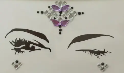 Adhesive Face Gems Body Rhinestone Jewel Diamontes Party Body Glitter Sticker Tattoo I-017