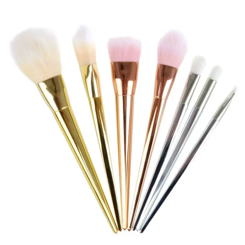 7 Piece Travel Brush Set Professional Fiber Makeup Brush Multi Task Brush