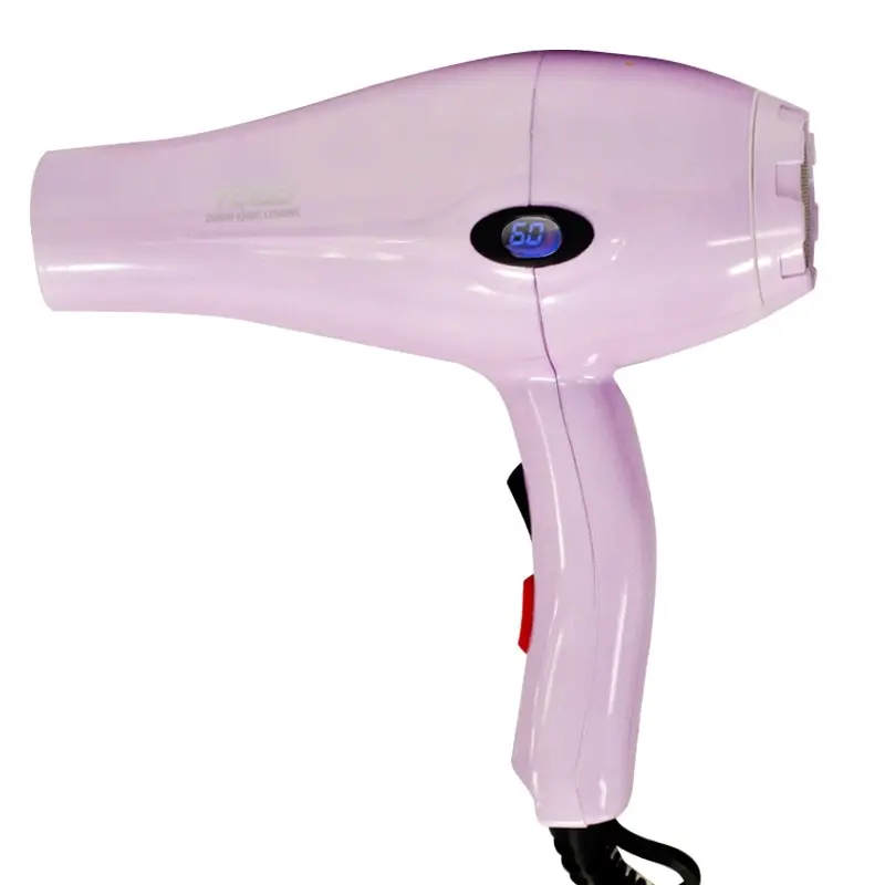 TODO 2000W Ionic Ceramic Anti Frizz Hair Dryer Digital Temperature Lcd Lavender