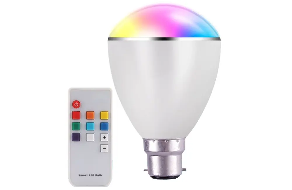 TODO Smart Led Light Bulb Bayonet Socket 7 Colour Led Remote Control Bl07Rb