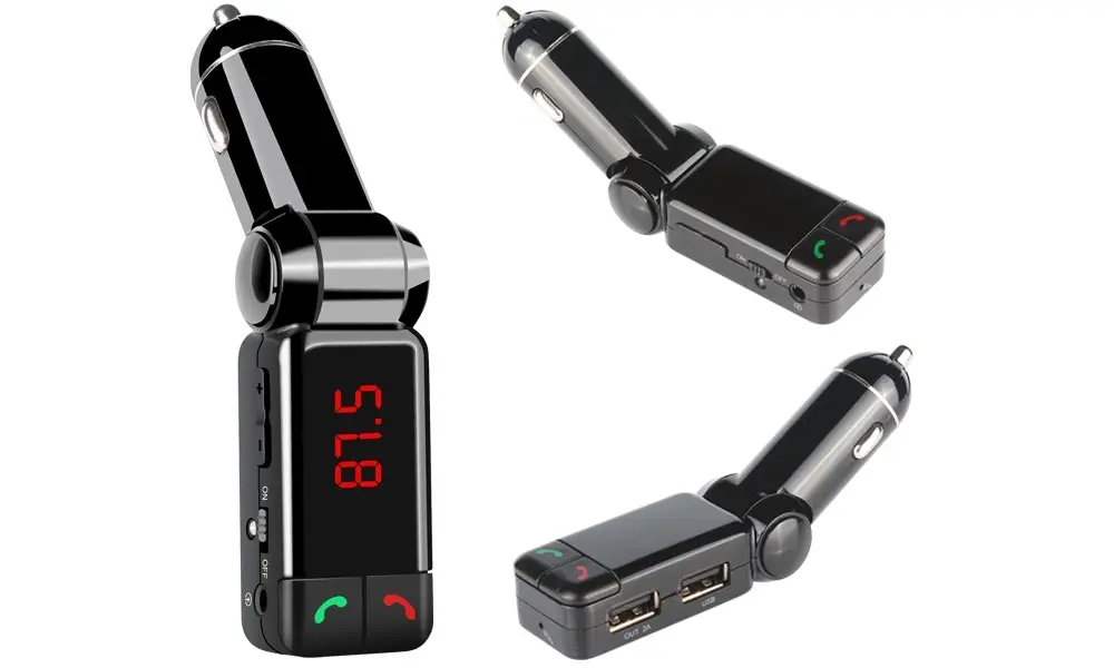 TODO Bluetooth V2.0 Fm Transmitter Handsfree Dual Usb Charger 5V/2A Bc06C