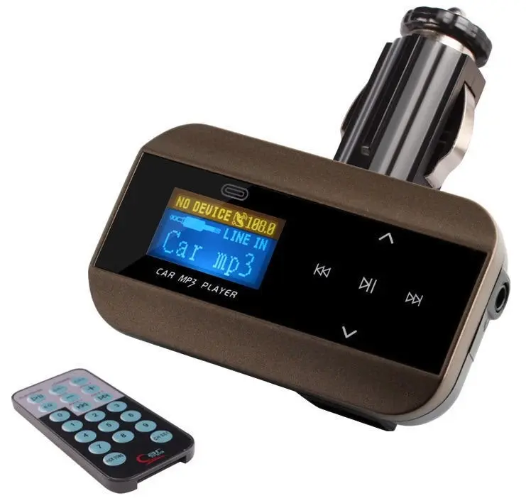 Car Mp3 Music Fm Transmitter Lcd Display + Usb Sd Playback Aux In Lcd Fm-30B