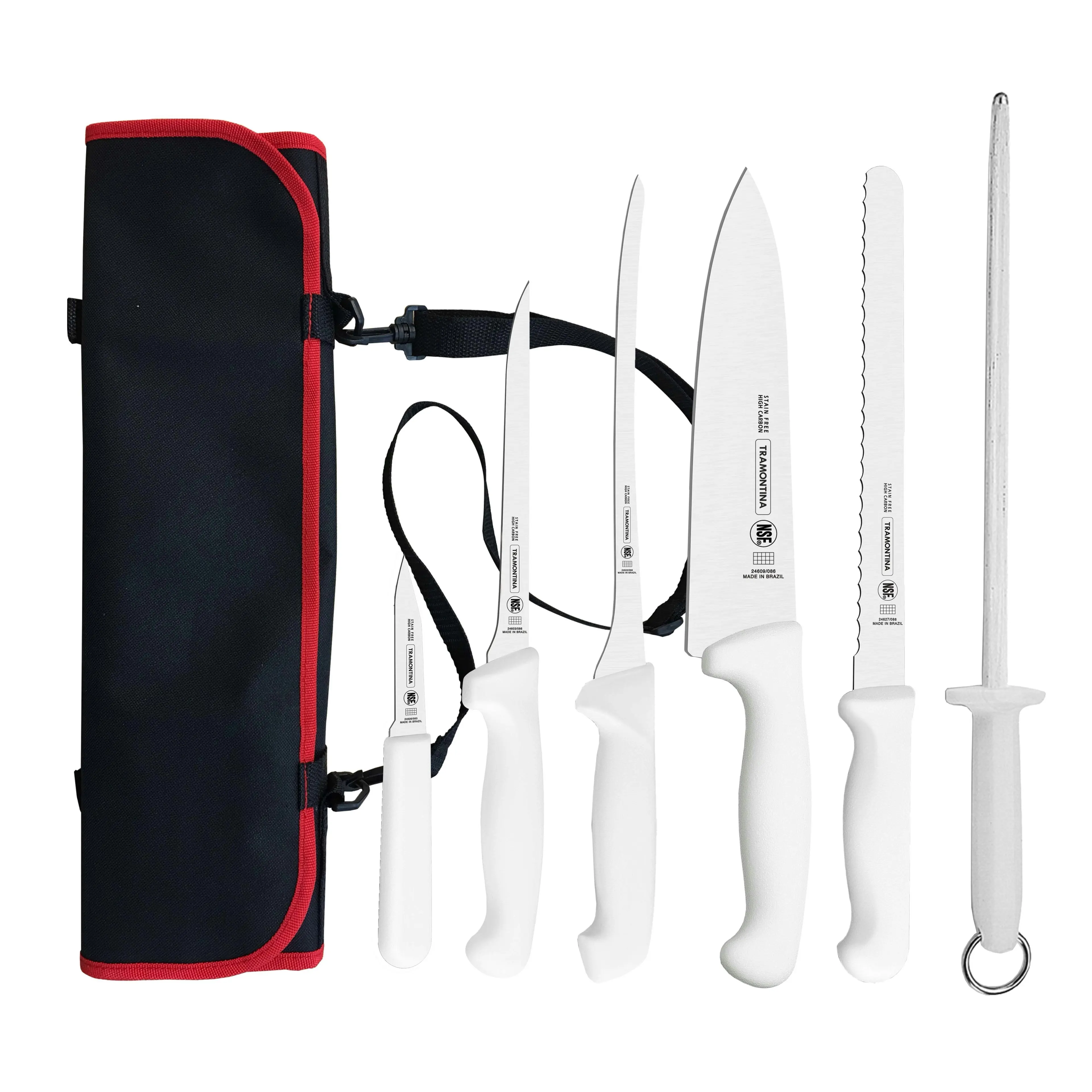 Tramontina Professional Master Chef Knife Set with Pouch, 7Pc