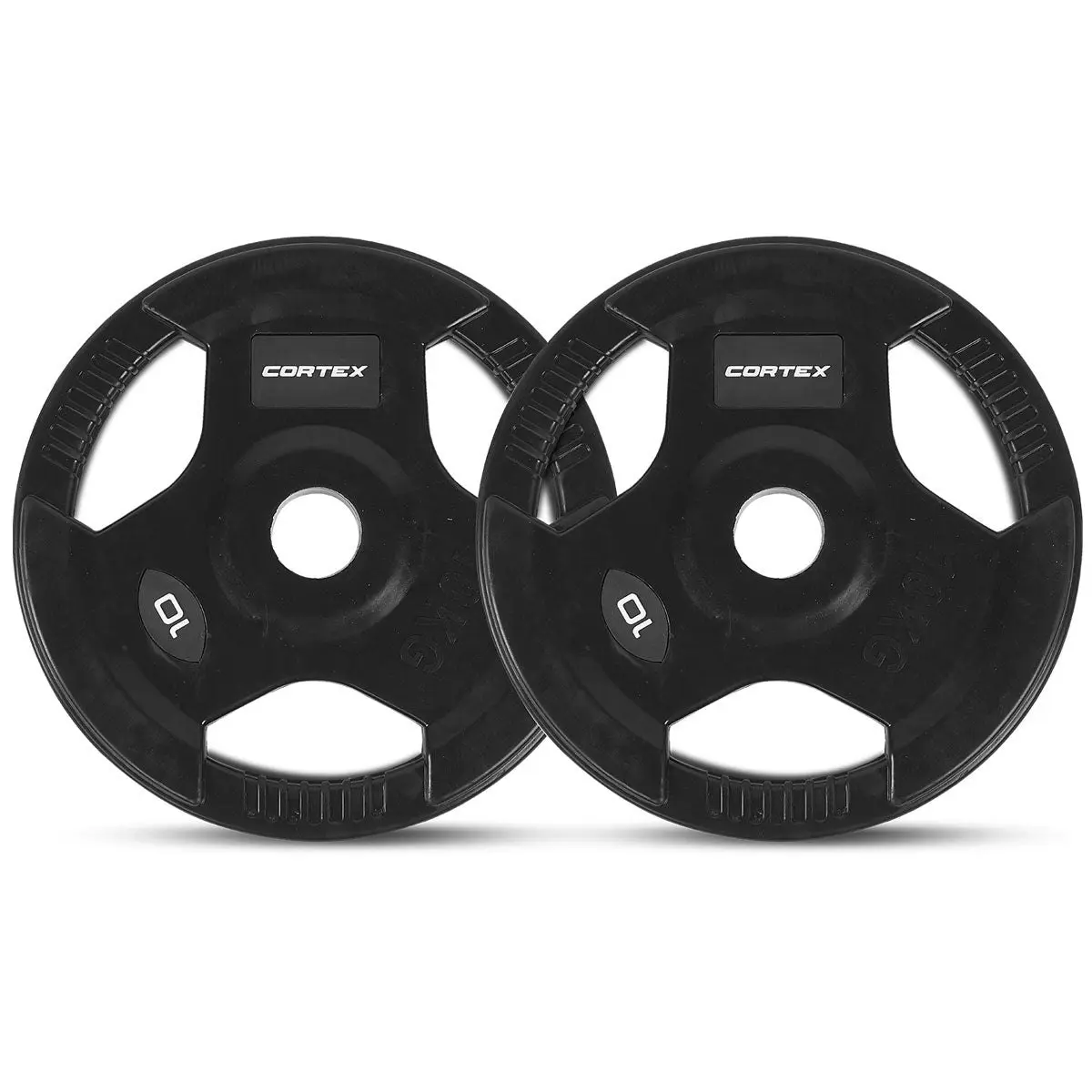 Cortex 10kg Tri-Grip 50mm Olympic Plates (Pair)