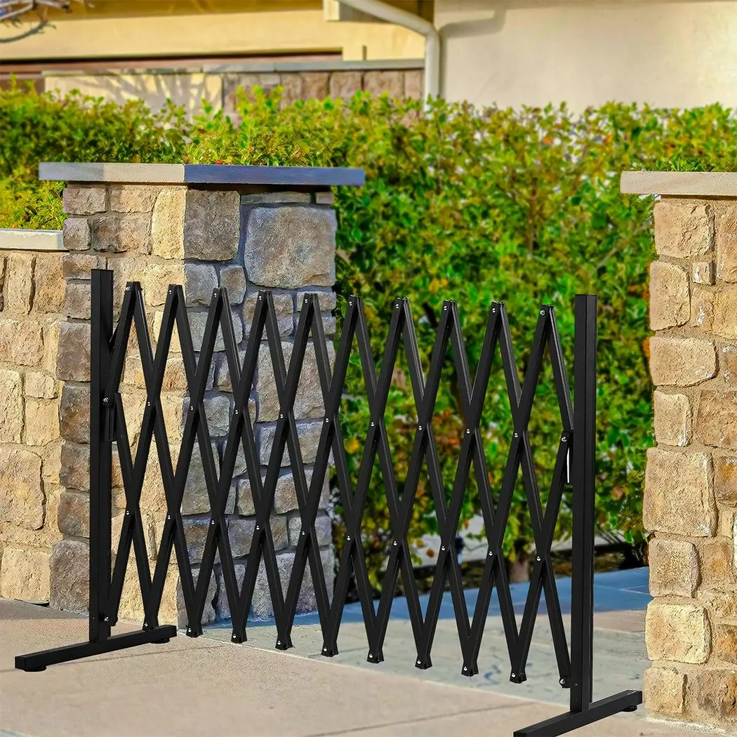 Traderight Group  Garden Security Fence Gate Expandable Barrier Safety Aluminum Pet Indoor Outdoor