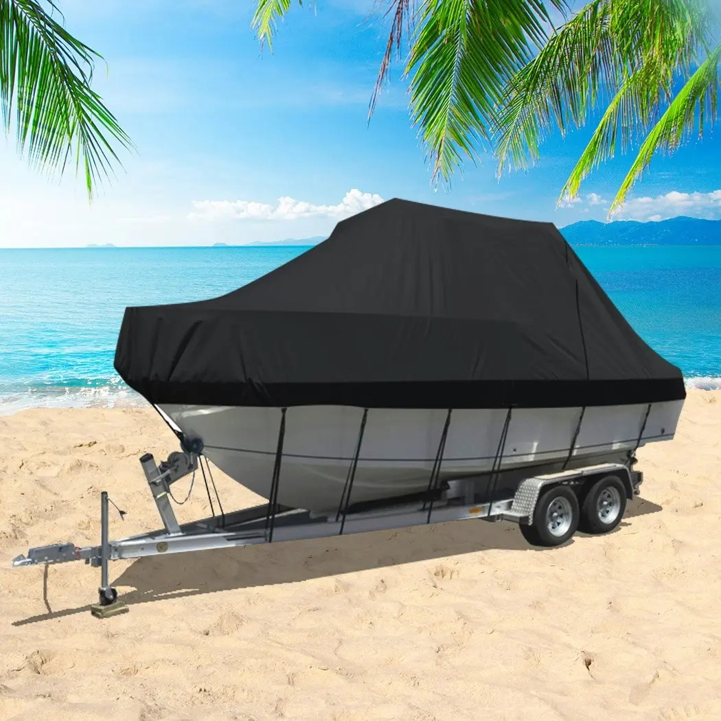 Traderight Group  Boat Cover 12-14 FT Trailerable Weatherproof 600D Jumbo Marine Grade Heavy Duty