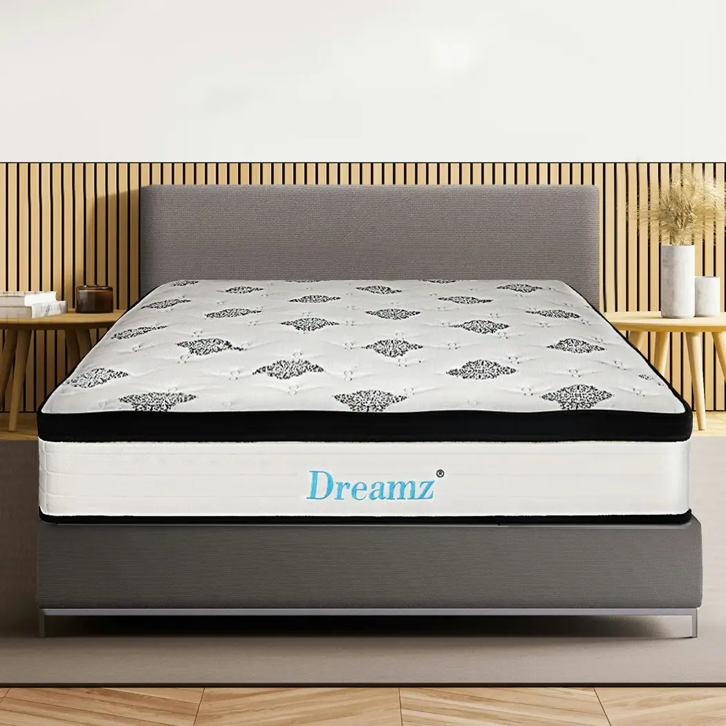 Dreamz Bedding Mattress Spring King Single Premium Bed Top Foam Medium Firm 30CM