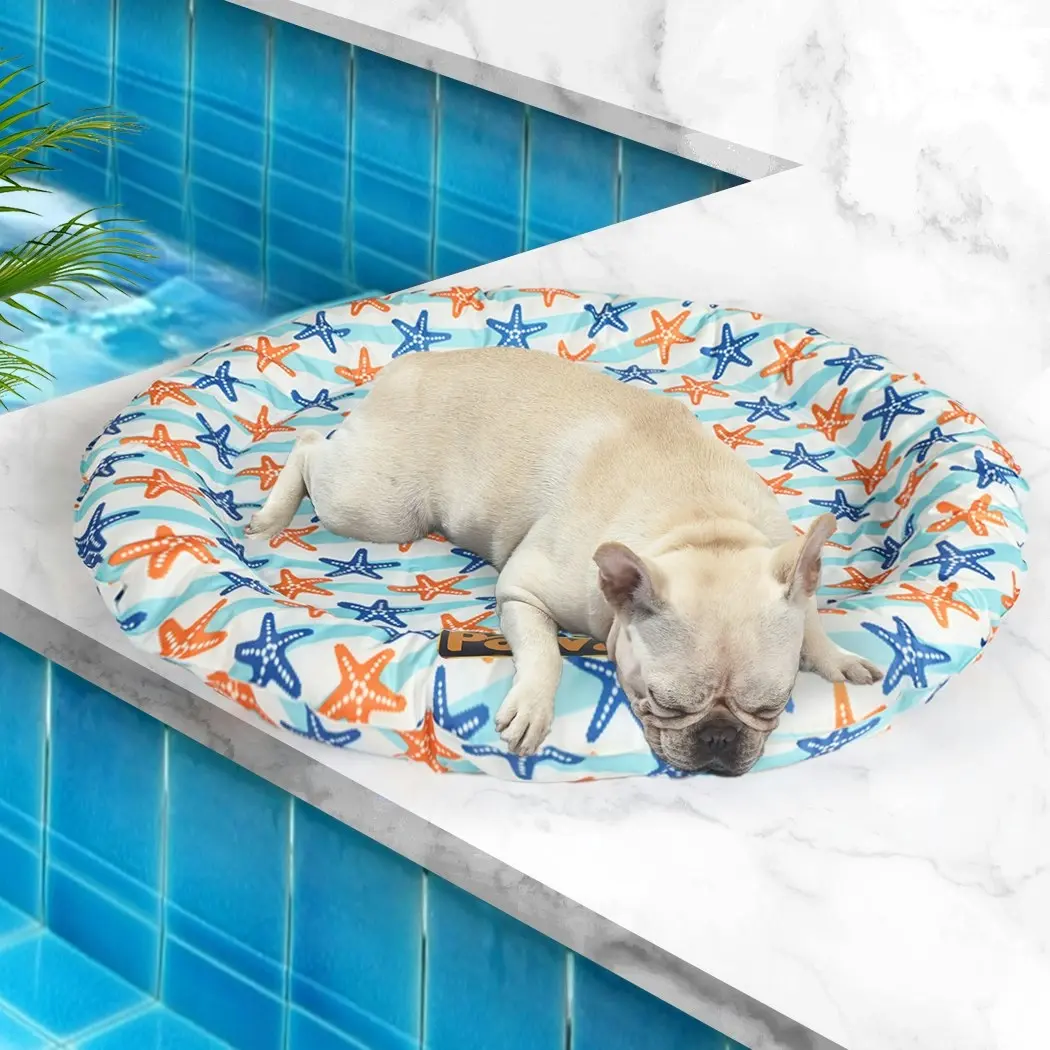 Pawz Pet Cool Gel Mat Cat Bed Dog Bolster Waterproof Self-cooling Pads Summer L