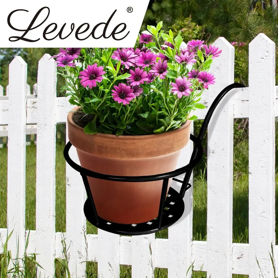 Levede 1x Flower Holder Plant Stand Hanging Pot Basket Plant Garden Wall Storage