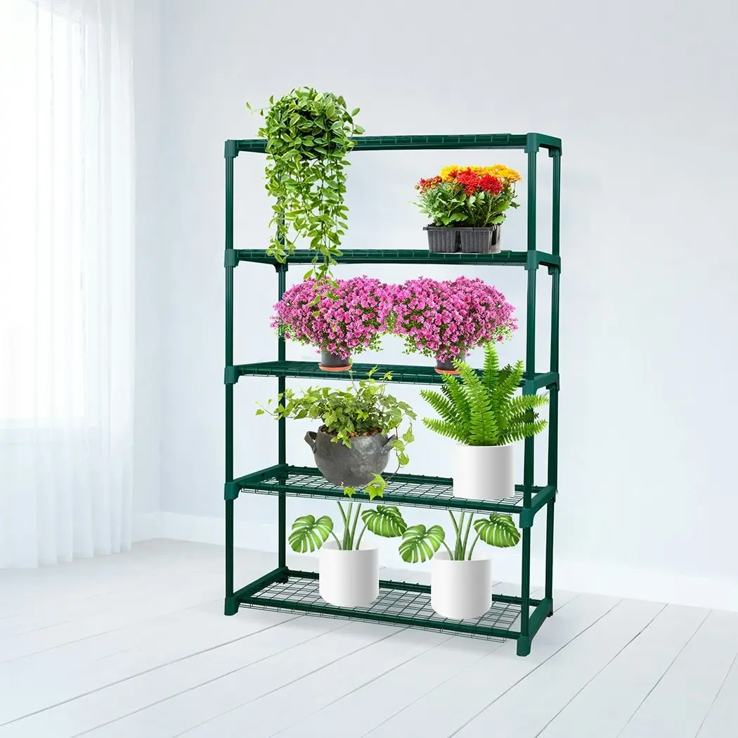 Levede 2x5 Tier Plant Shelve Garden Greenhouse Steel Storage Shelving Stand Rack