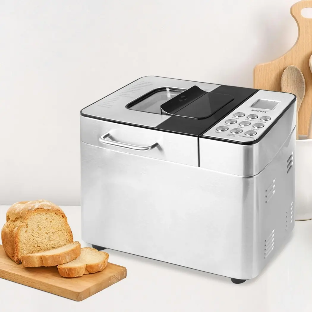 Spector Bread Maker Machine Stainless Steel Automatic Dispenser Knead 18 Program