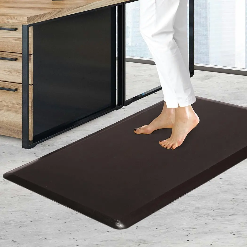 Marlow Anti Fatigue Mat Standing Desk Rug Kitchen Home Office Foam Brown 50x80