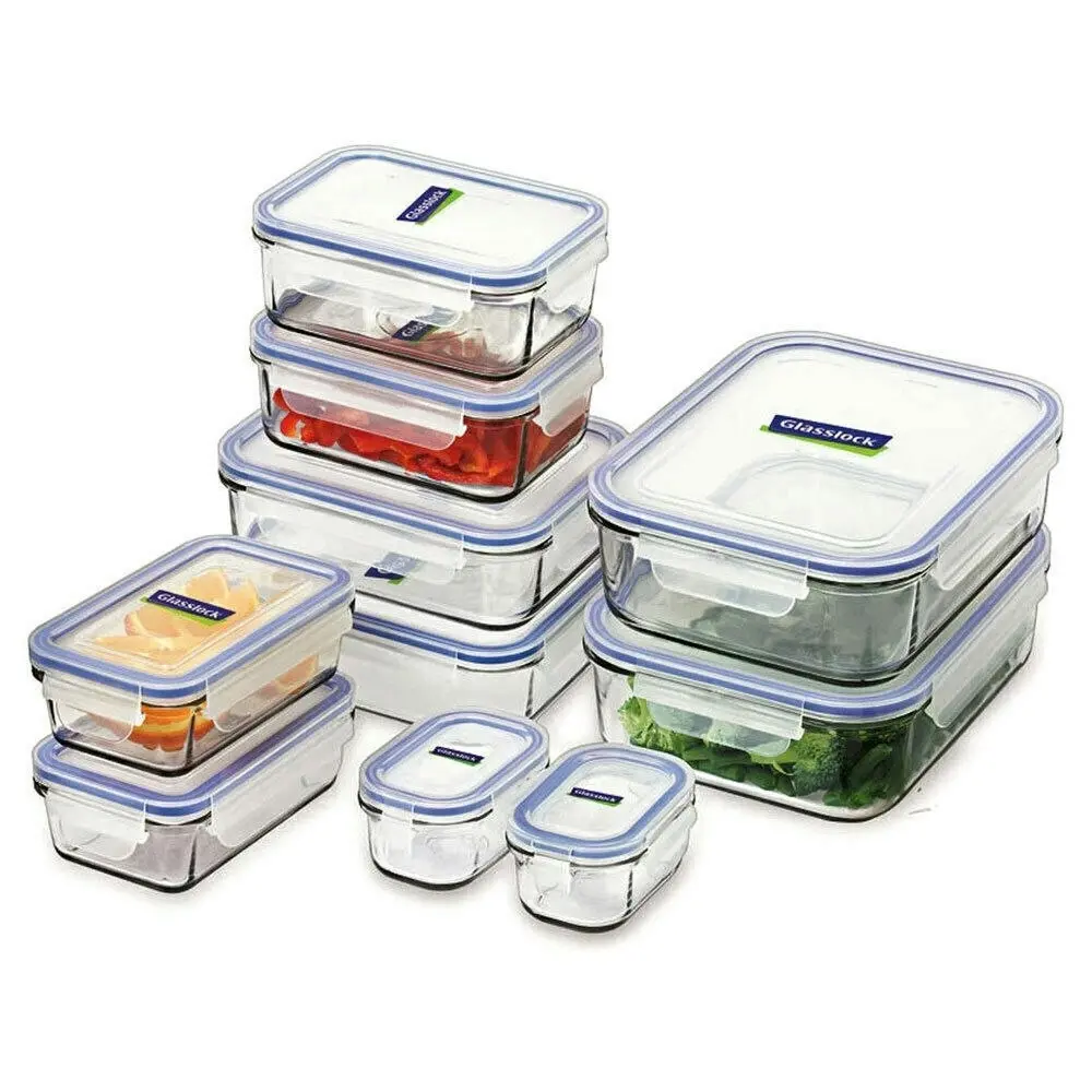 Glasslock 10pc Tempered Glass Microwave Safe Container Set W/ Lid