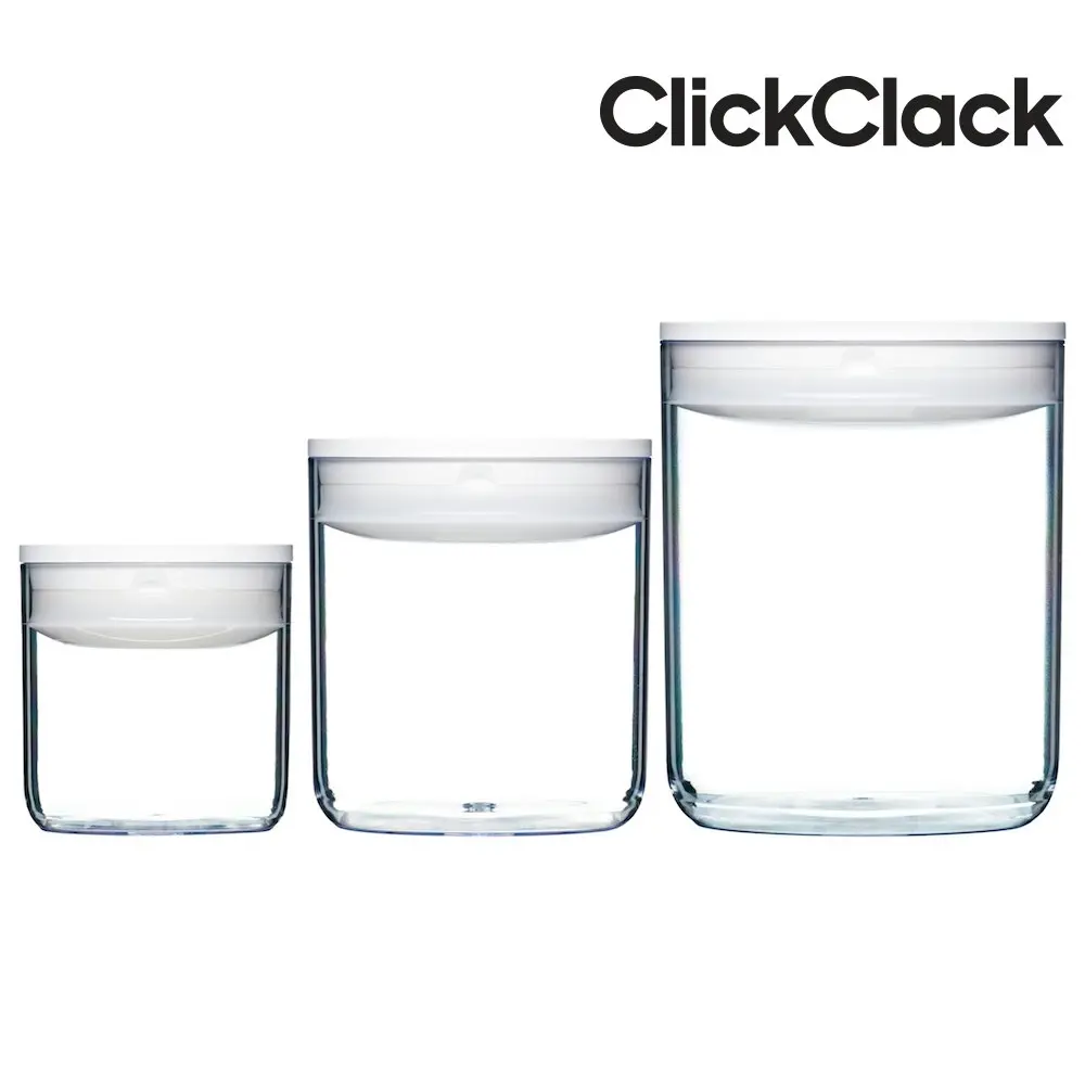 New Clickclack 3pc Air Tight Pantry Small Round Set 3 Piece