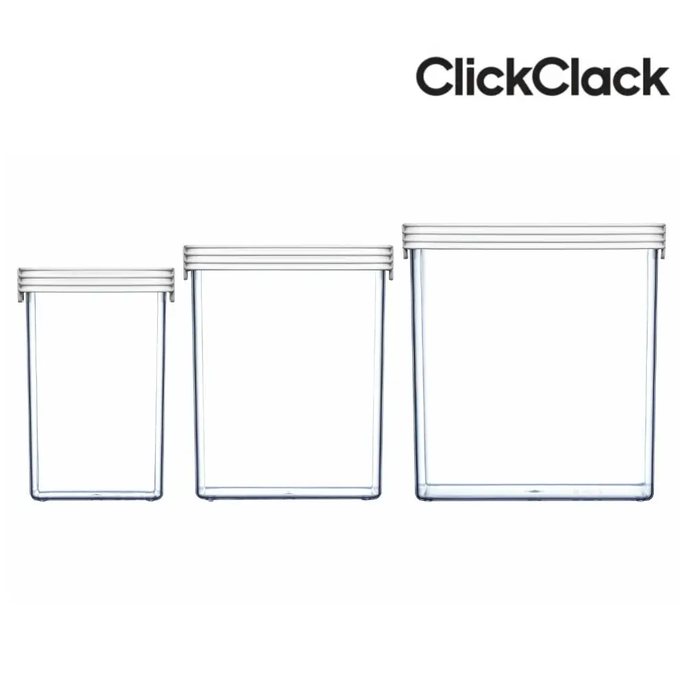 NEW Clickclack 3pc AIR TIGHT BASIC LARGE BOX SET 3 PIECE