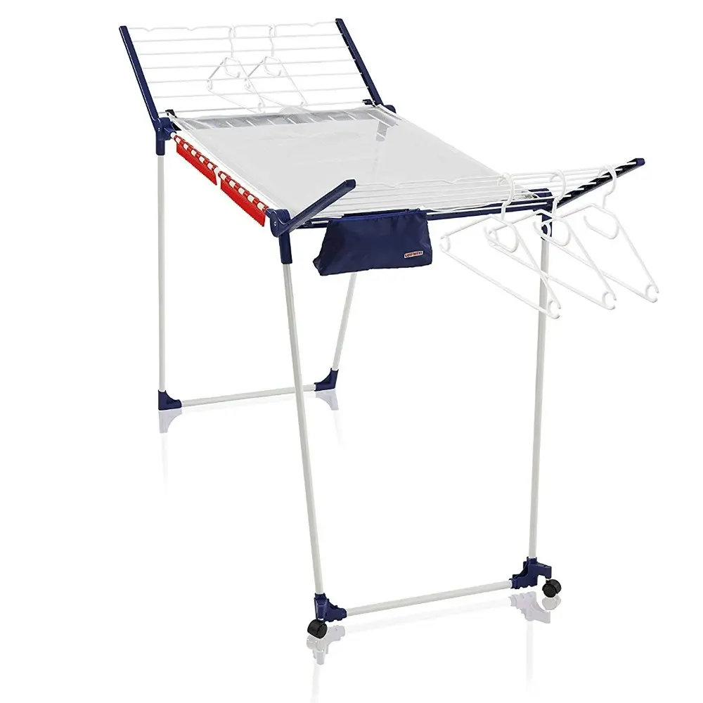 Leifheit Pegasus 200 Solid Deluxe Mobile 20M Clothes Airer | Foldable Indoor Outdoor