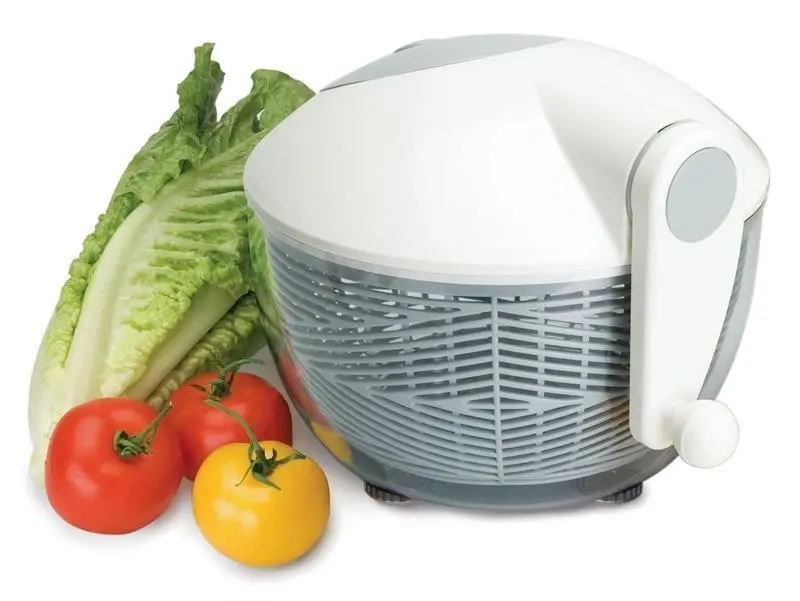 Avanti Salad Spinner W/ Push Break 3.5L | Serving Bowl Lettuce Dryer