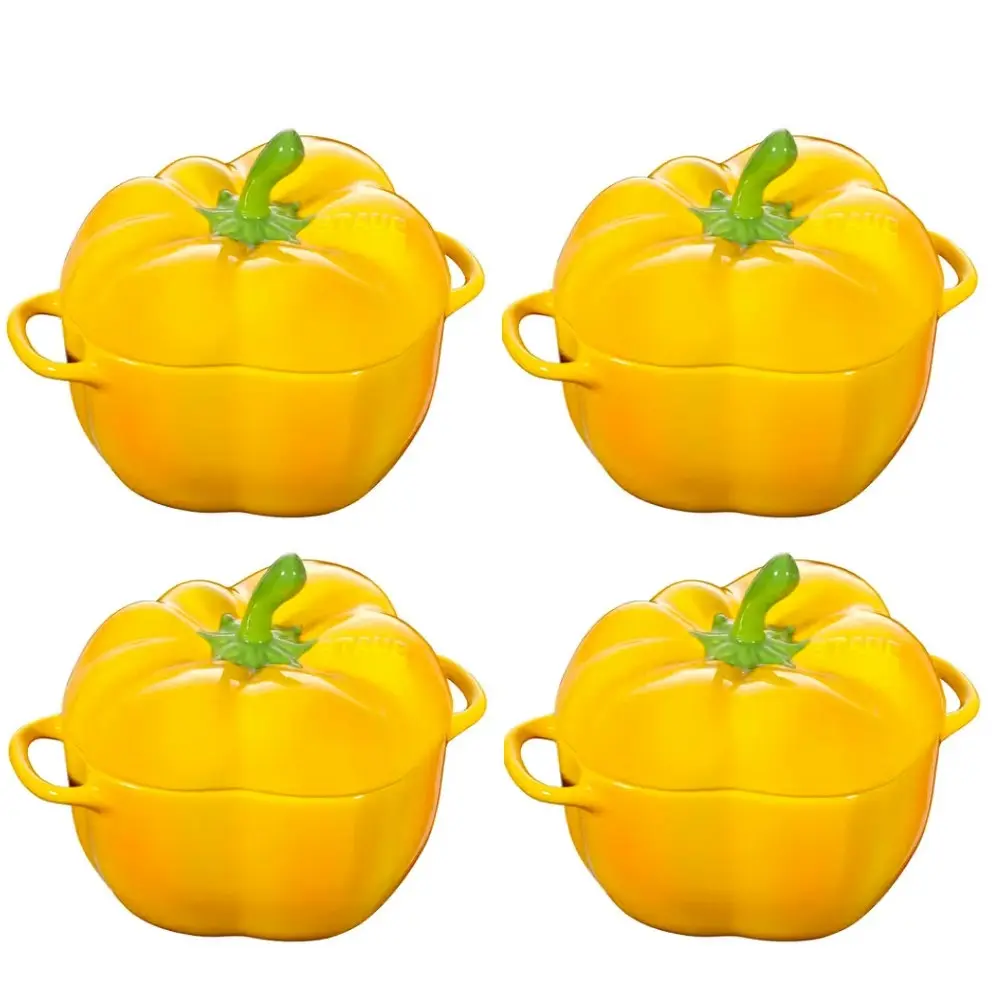 Staub Enamelled Capsicum Cocotte 0.5L - Set of 4