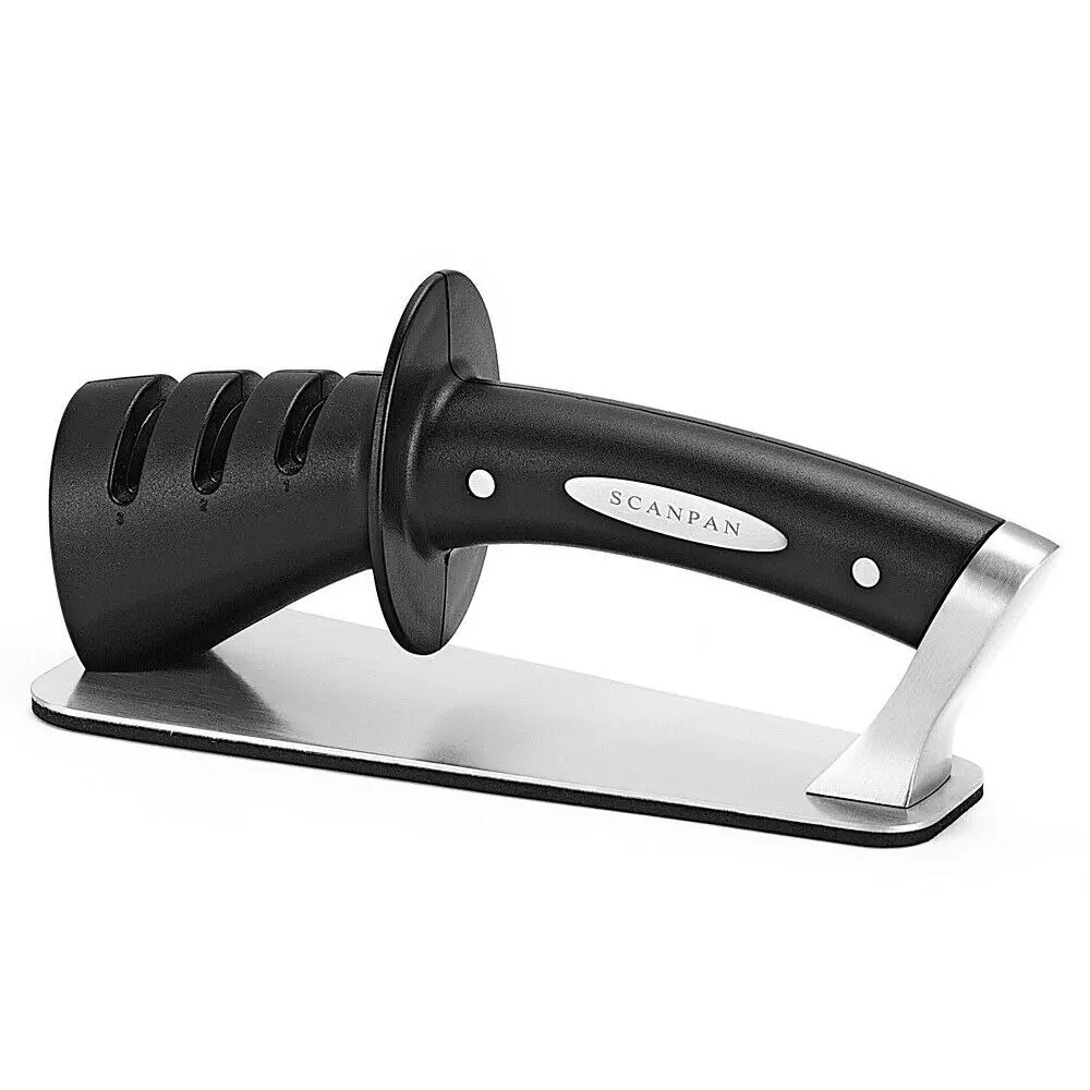 Scanpan Classic Pull Thru 3 Step Knife Sharpener | Blade Knives Scissors