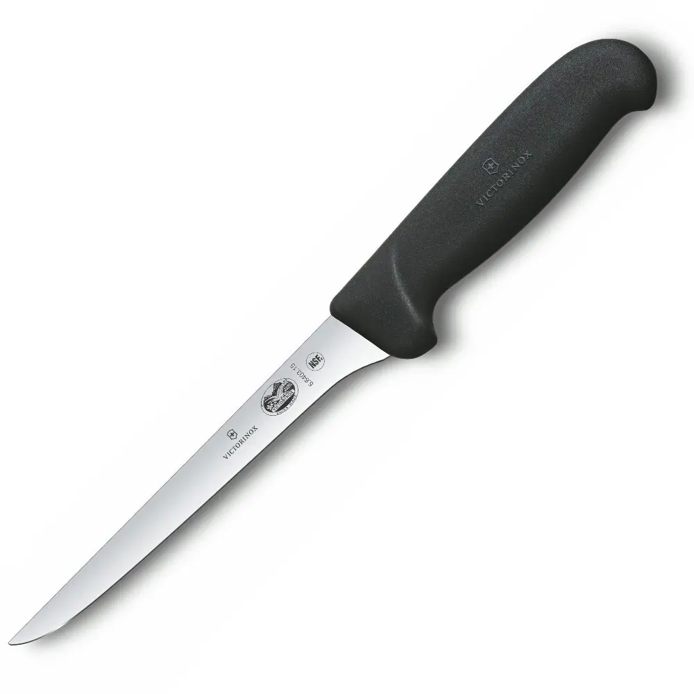 New Victorinox Fibrox Stiff Narrow Butcher Boning 5" / 12cm Knife 5.6403.12 Black