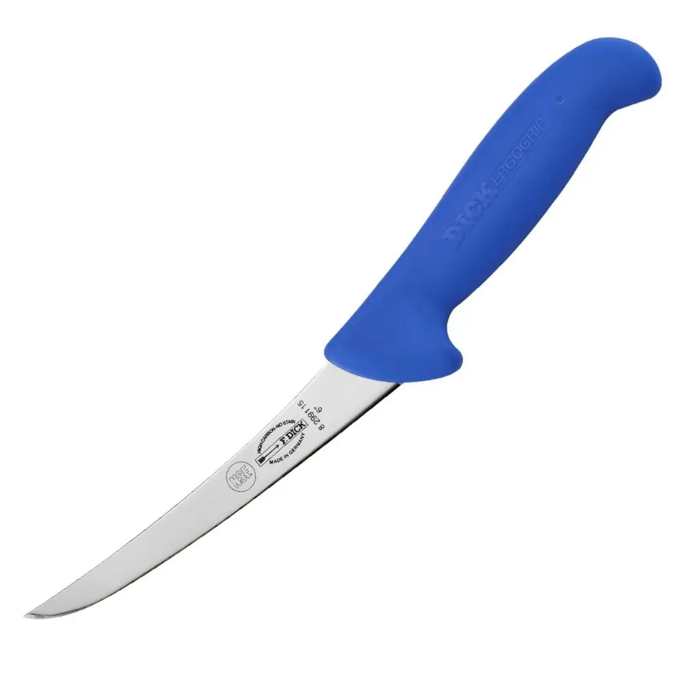 New F DICK Ergogrip 6" / 15cm Boning Curved Blade Knife 8299115 | Blue