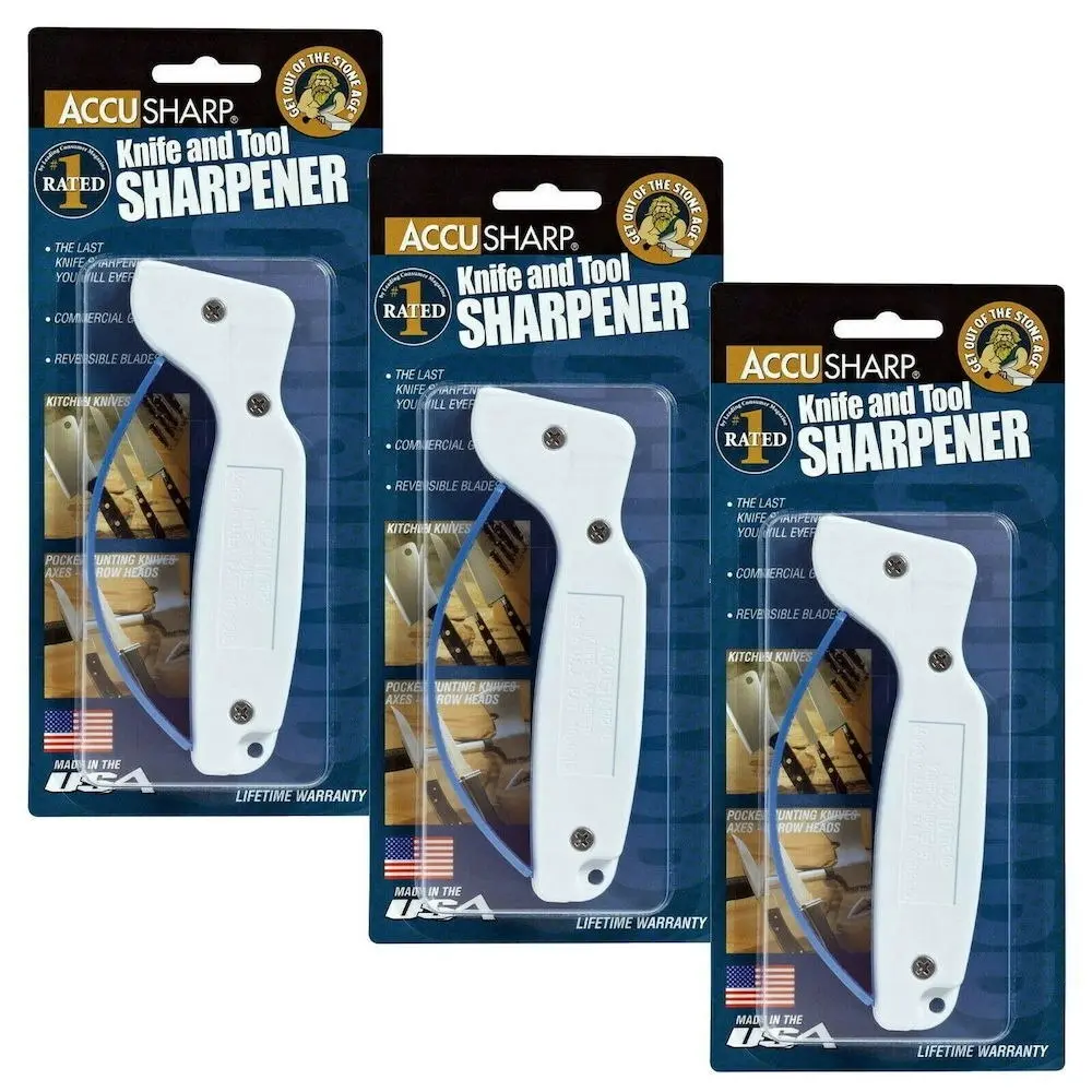 Accusharp Original 47KS Knife & Tool Sharpener Tungsten Carbide Blades 001C | 3 Pack