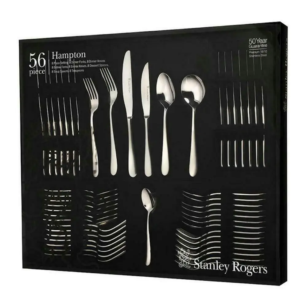 Stanley Rogers 56 Piece Hampton Stainless Steel Cutlery Set 56pc