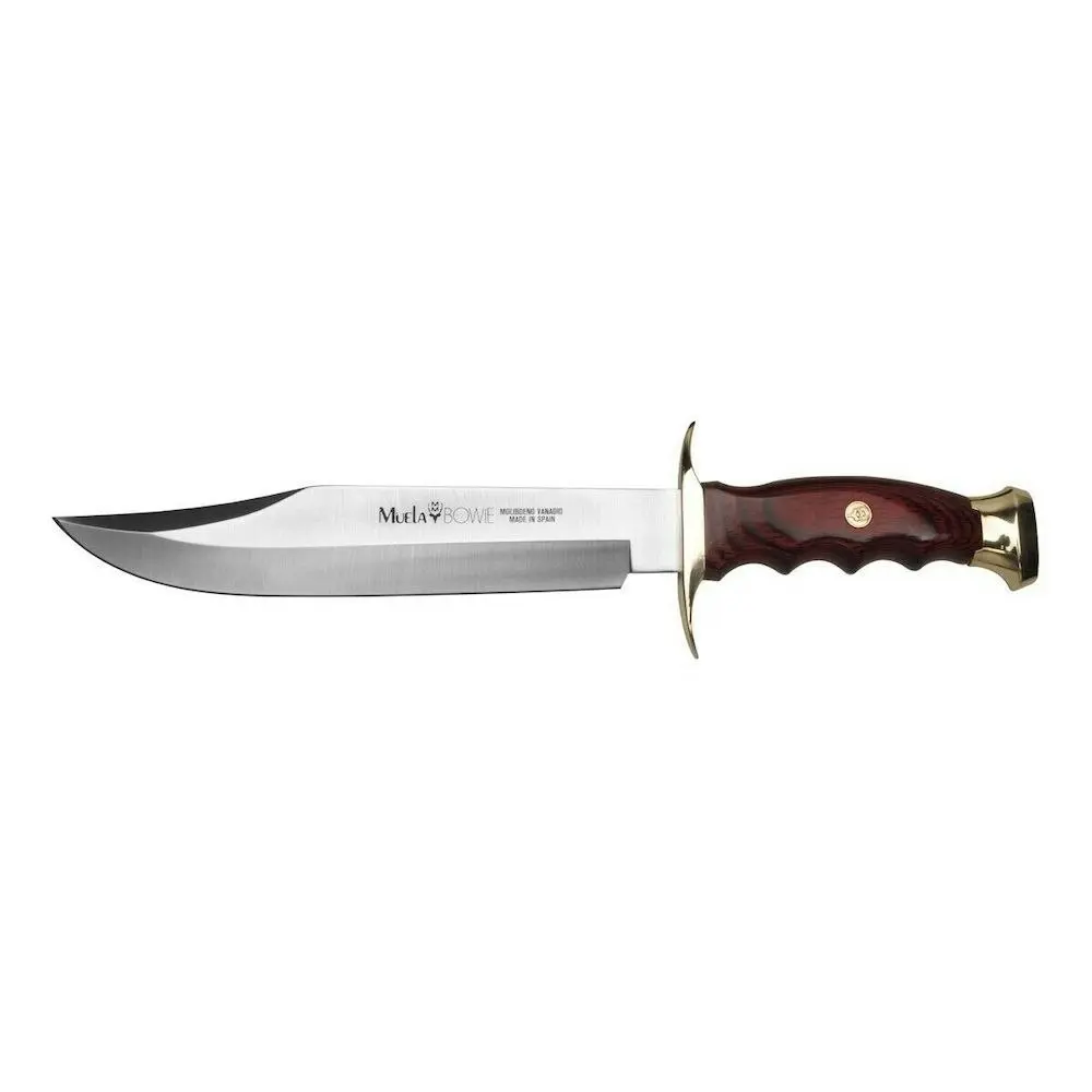 Muela Bowie 22 Fishing Hunting Knife | Coral Wood Handle YMBW22