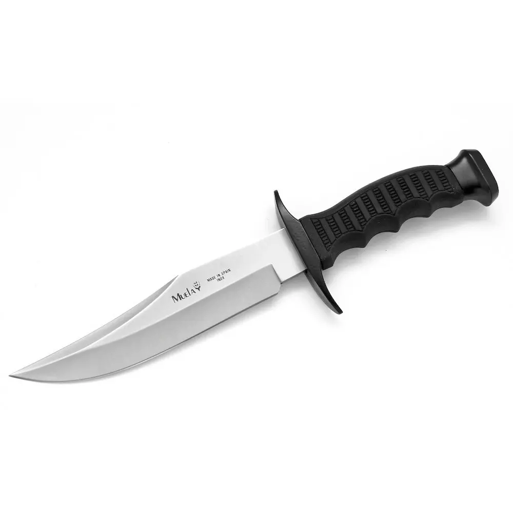 New Muela Defender 18 Hunting Fishing Knife | Black Rubber Handle