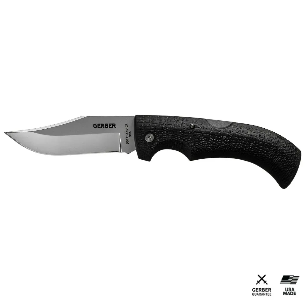 Gerber Gator Clip Point Fine Plain Edge Folding Knife | 46069