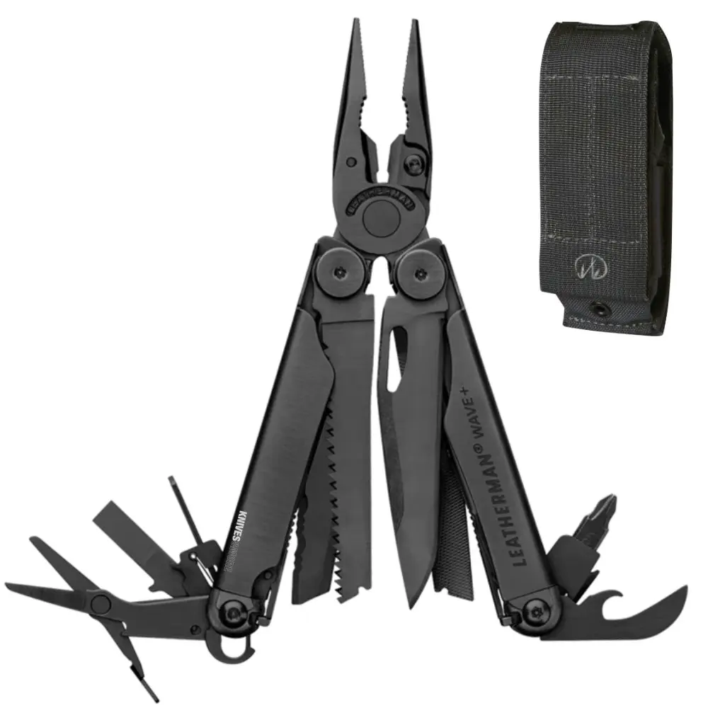 New Leatherman Wave + Plus Black Multi Tool & Molle Sheath