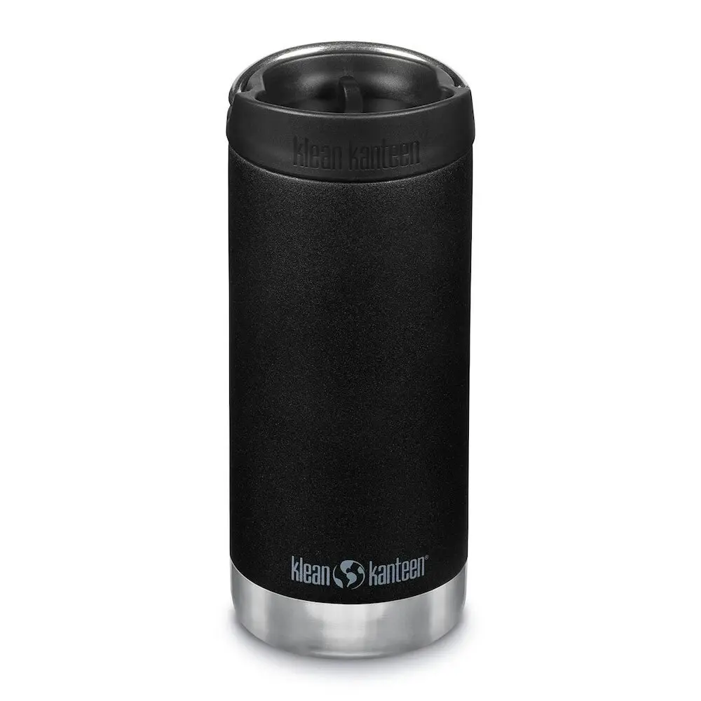 Klean Kanteen TKWide 12oz 355ml Insulated W/ Cafe Cap Bottle | Black