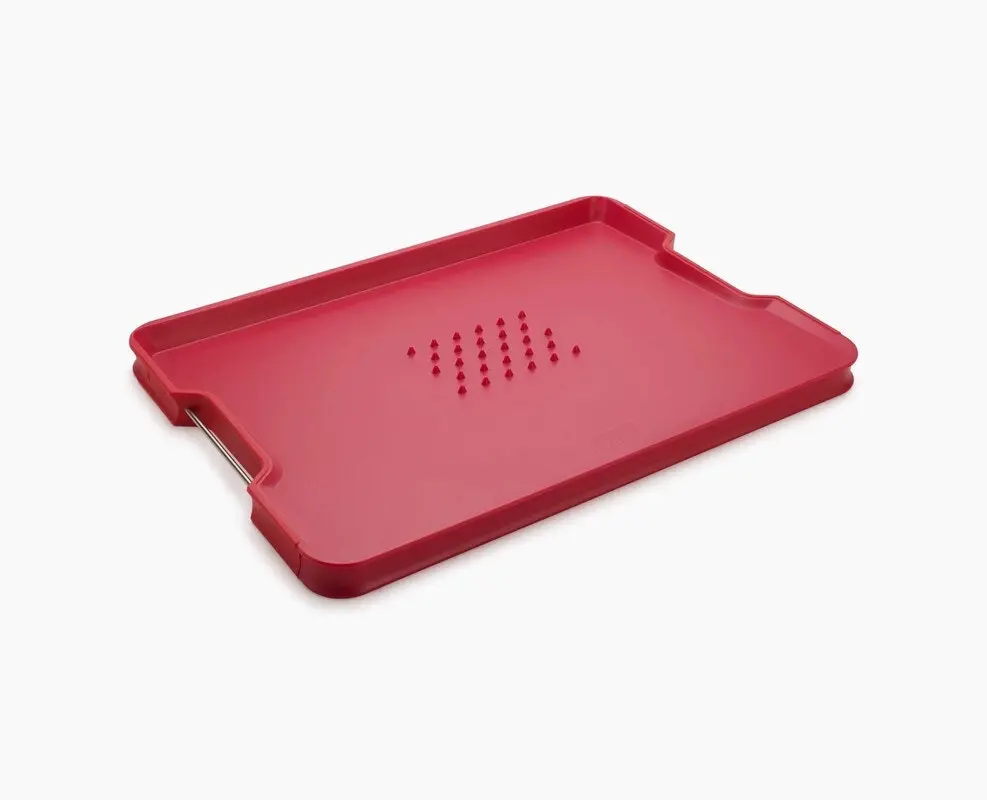 Joseph Joseph Cut&CarveÃ¢â€žÂ¢ Plus Multi-function Chopping Board (2022) Extra Large - Red