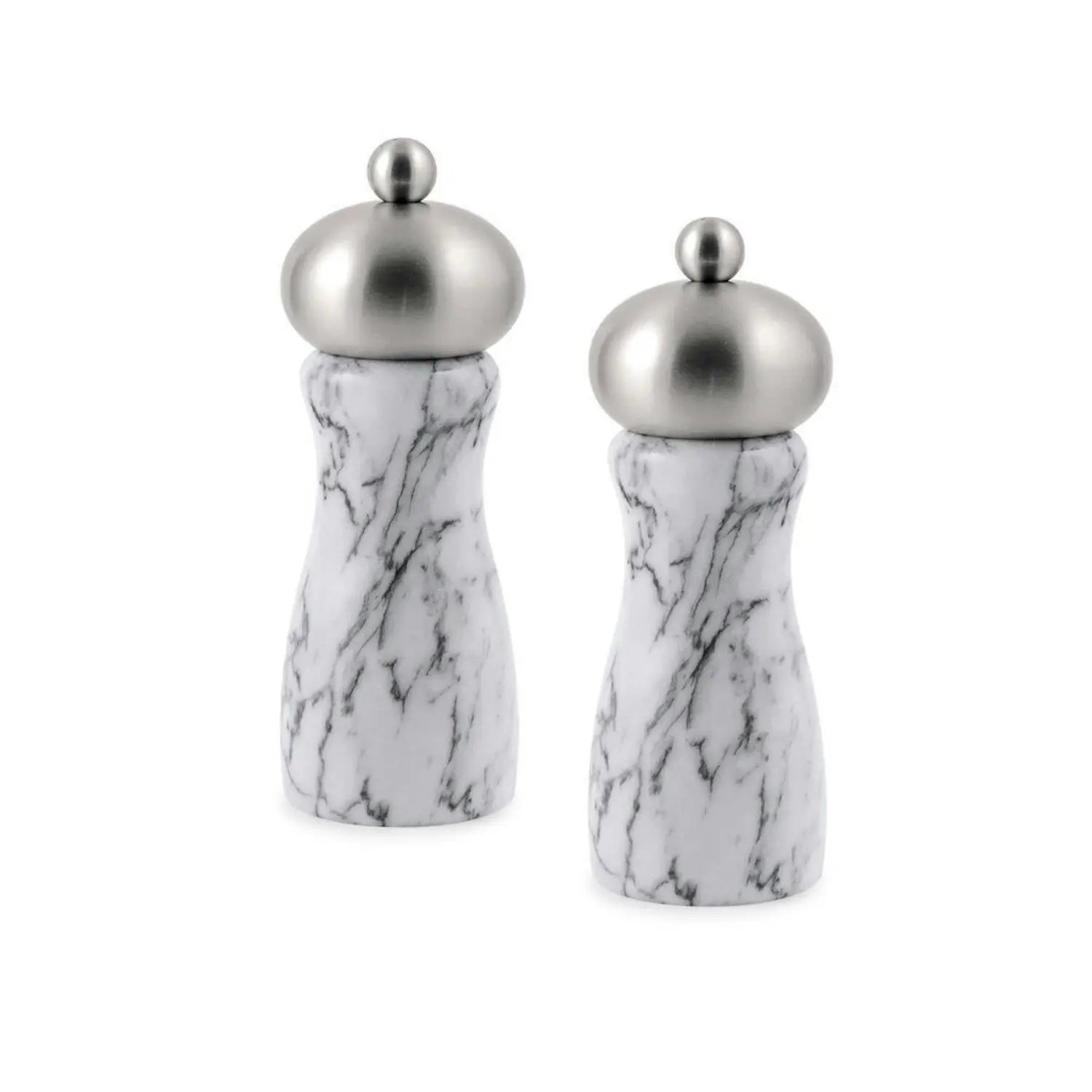 Swissmar 7588081 Arctic White Marble Salt & Pepper Mills White Marble