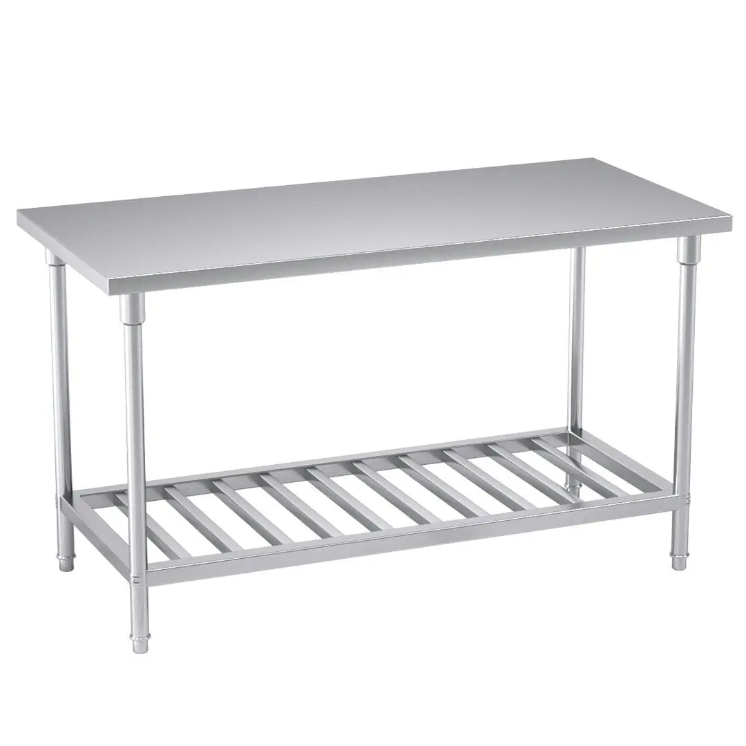 Soga Commercial Catering Kitchen Stainless Steel Prep Work Bench Table 150*70*85cm