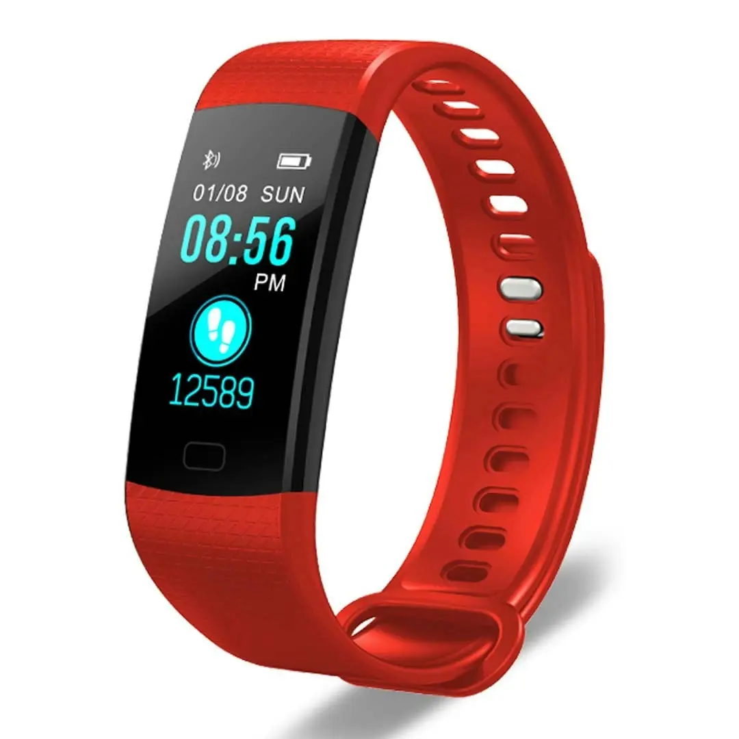 Soga Sport Smart Watch Health Fitness Wrist Band Bracelet Activity Tracker Red