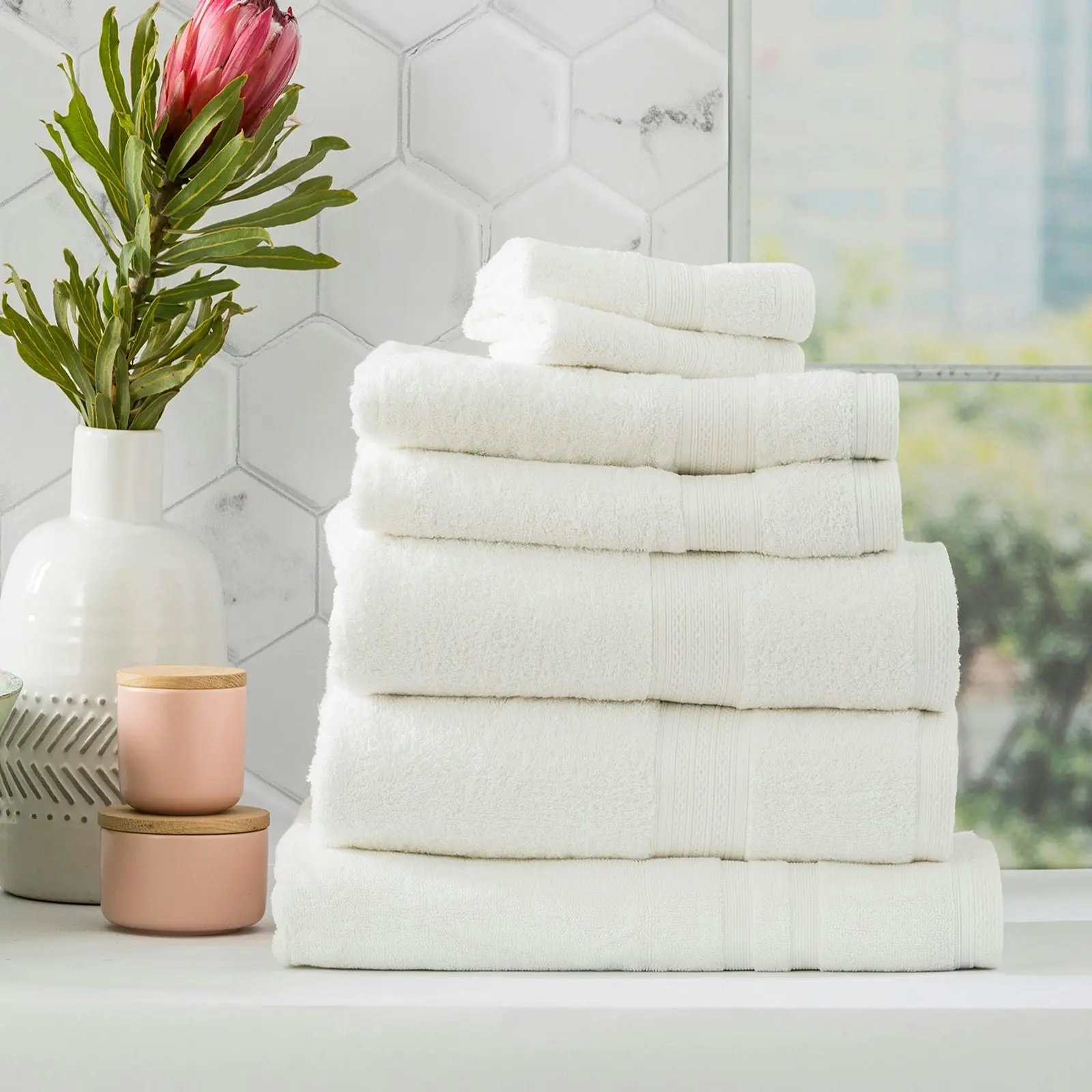 Stella Bamboo Towel Sets White