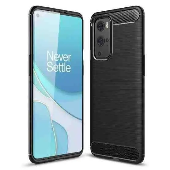 OnePlus 9 Pro Cover Case Brushed TPU Case - Black