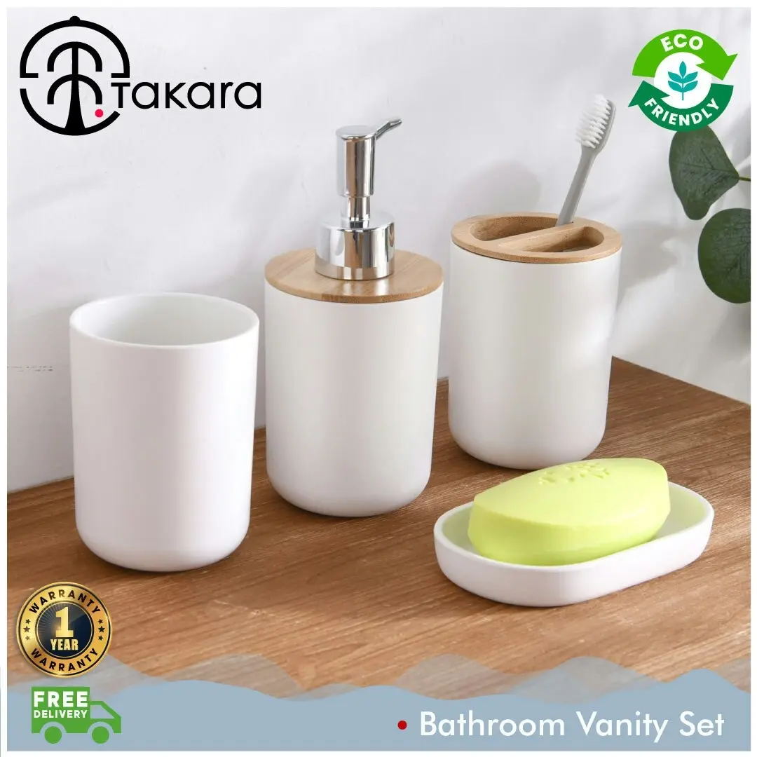 Takara Takae 4 Piece Bathroom Vanity Set White