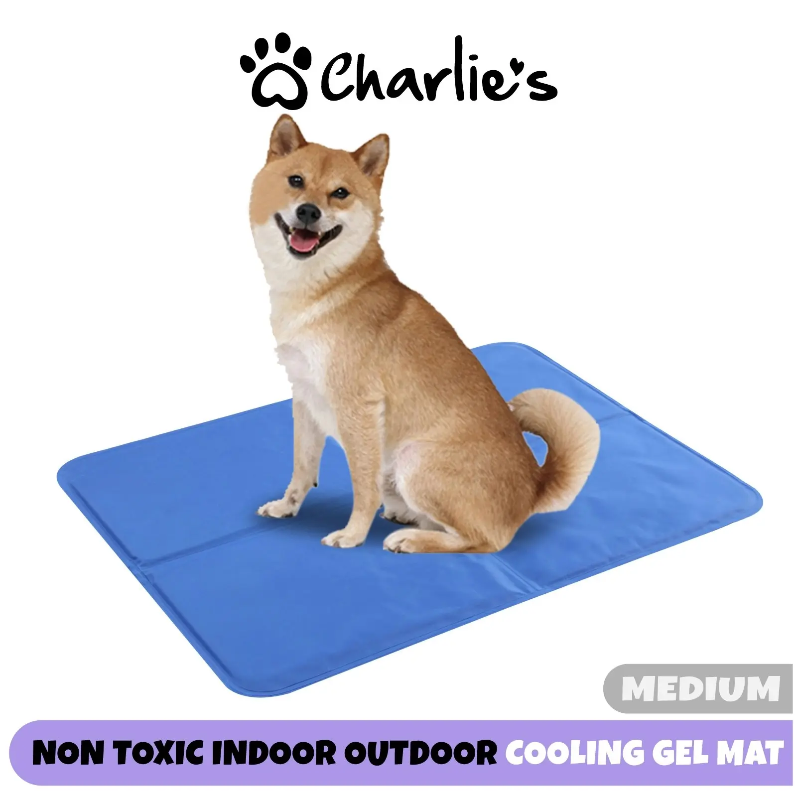 Paw Paws Pet Cooling Mat Blue Medium