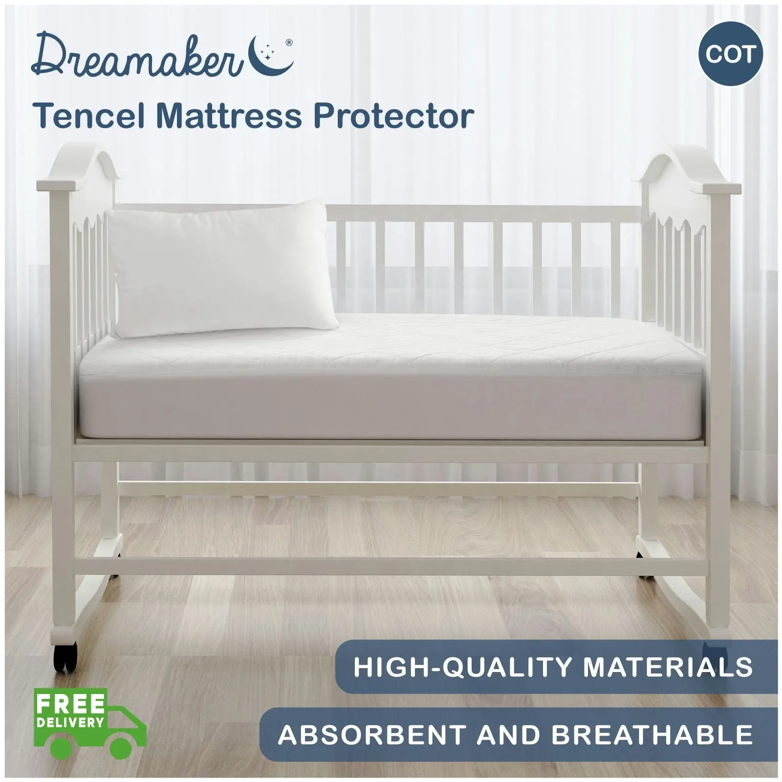 Natural Home Tencel Quilted Mattress Protector COT