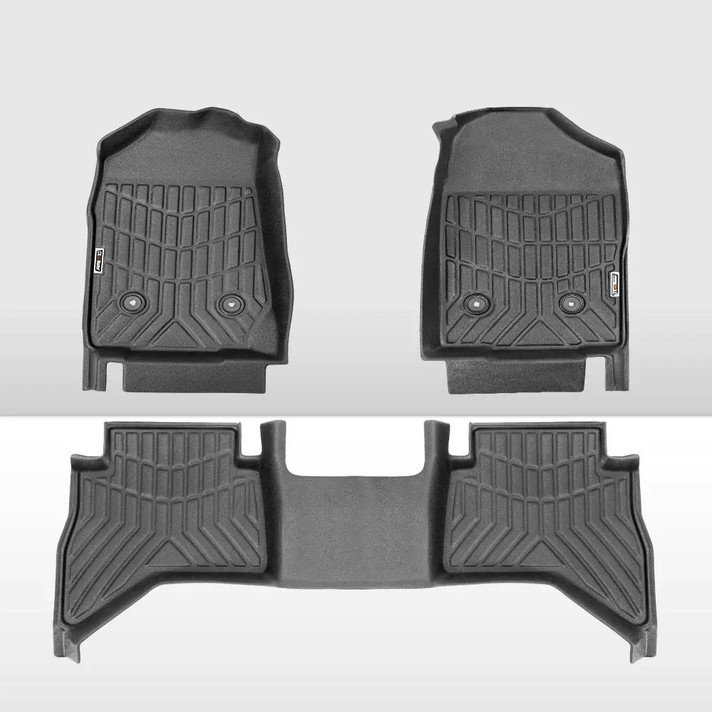 Kiwi Master 3D TPE Car Floor Mats Fit Holden Colorado Dual Cab 2012-2020