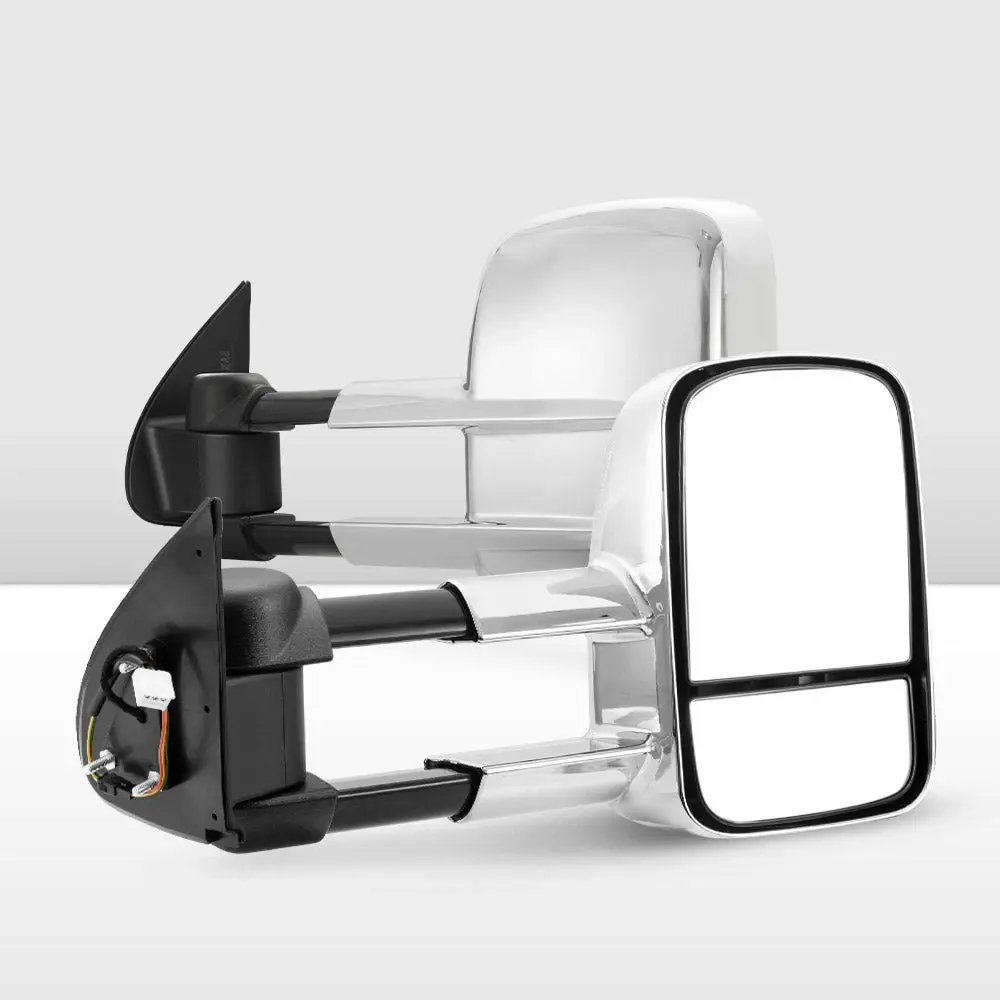 San Hima Extendable Towing Mirrors Gen1 fit Mitsubishi Triton MQ/MR 2015 - ON Chrome