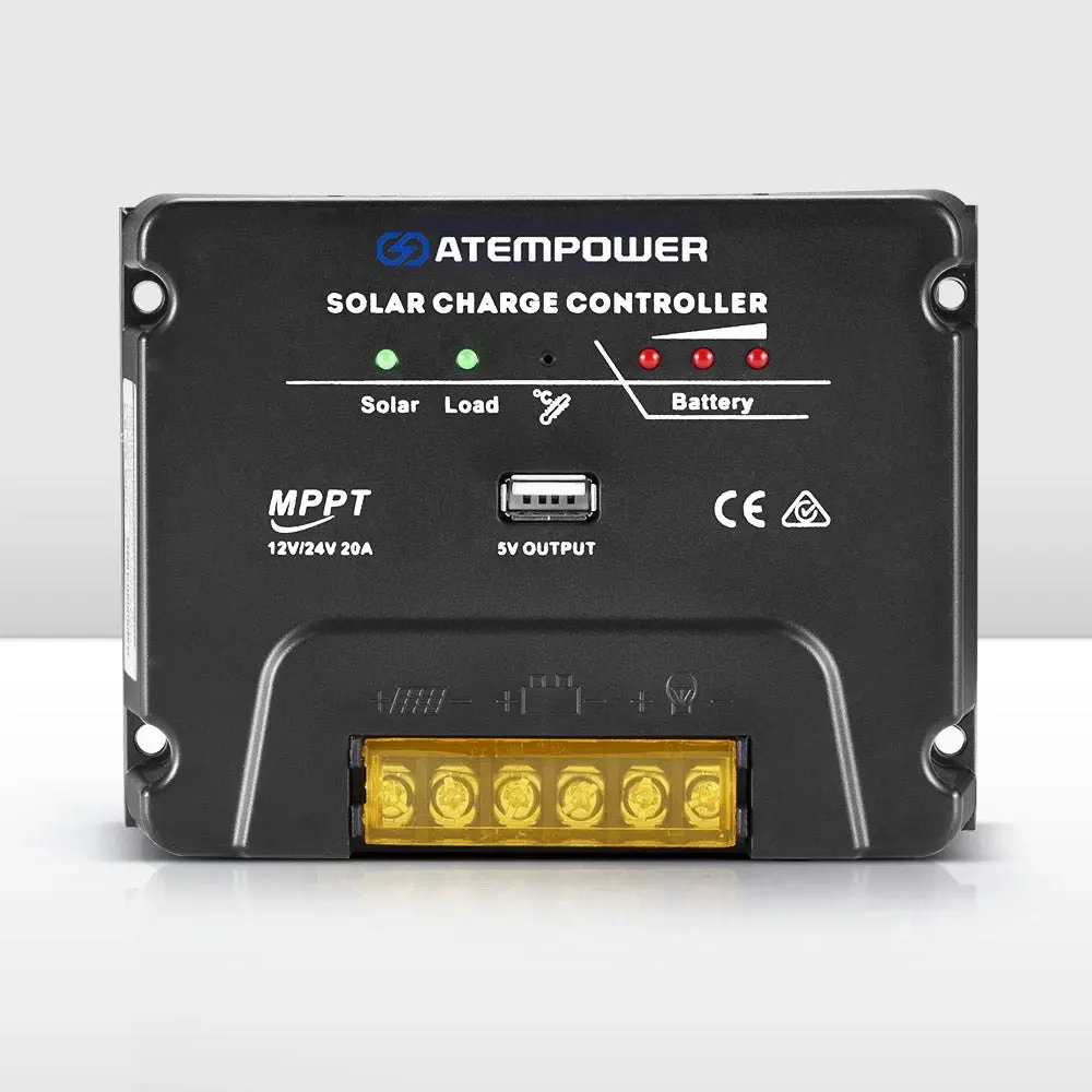 MPPT Solar Charge Controller Solar Panel Battery Regulator 12V/24V 20A With USB