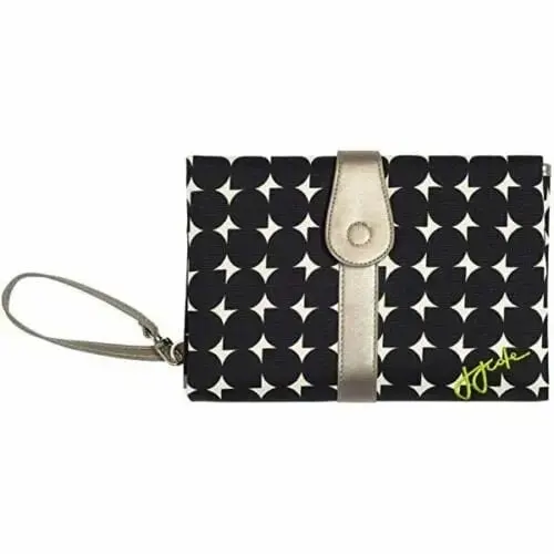 JJ Cole Clutch - Best Nappy Changing Clutch for Baby - Silver Drop