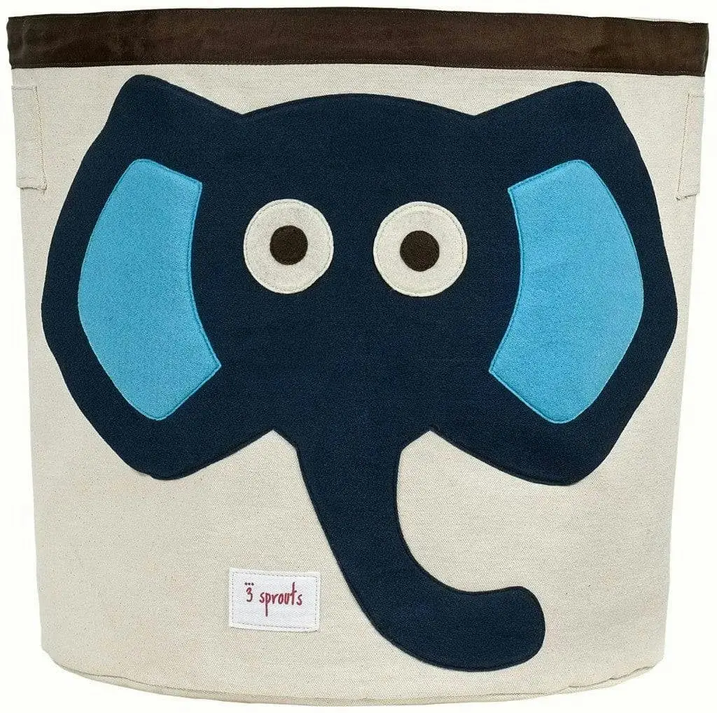 Children's Storage Bin - Elephant (Blue)