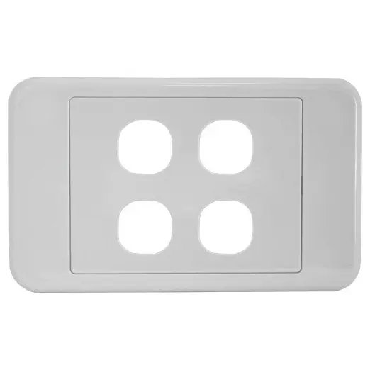 4 Gang Wall Plate Light Switch Wallplate Cover Mech Insert Clipsal Style